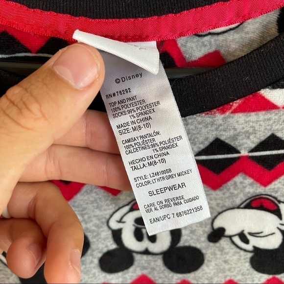 Disney Mickey Sleep Shirt, M (8-10) - Picture 3 of 5